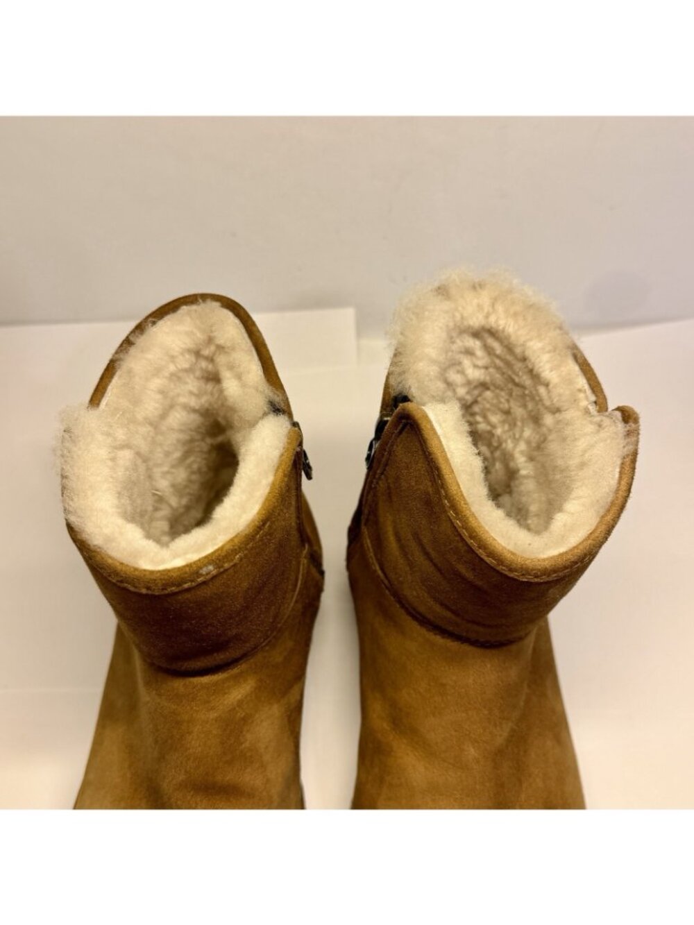 UGG Abree Women Mini Ankle Sheepskin Brown Suede Boots Size 6US 37EU - Picture 6 of 10